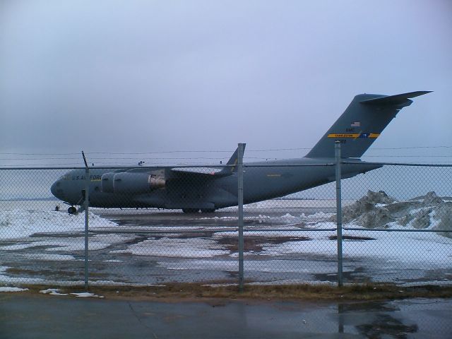 Boeing Globemaster III (AWEF) - parked at Woodward Aviation F.B.O.  Goose Bay NL