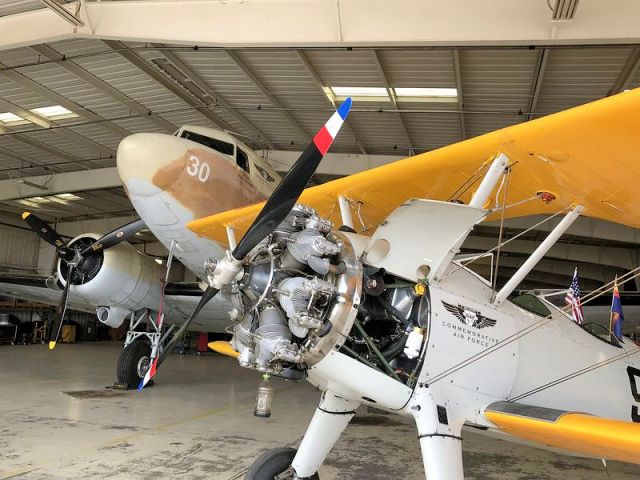 — — - Arizona Commemorative Air Force Museum, Mesa, AZbr /Stearman and C-47 Skytrain in background