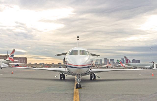 Dassault Falcon 7X (G-SRDG) - French made Dassault Falcon 7X part of the international line up @ KBOS Logan