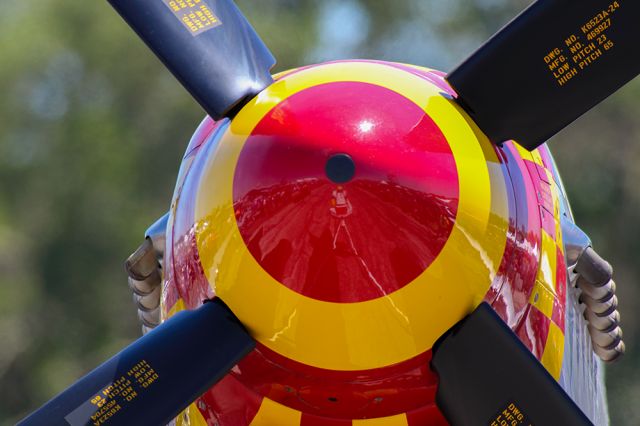 North American P-51 Mustang (N551E) - P-51 Mustang being towed to the flightline. Note the tug reflection in the nosecone. Questions about this photo can be sent to Info@FlewShots.com