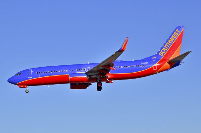 Boeing 737-800 (N8602F) - N8602F Southwest Airlines Boeing 737-8H4 cn 38110 McCarran International Airport (KLAS)br /Las Vegas, Nevadabr /TDelCorobr /May 2, 2013