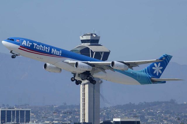 Airbus A340-300 (F-OJGF) - Air Tahiti Nui Airbus A340-313E F-OJGF at Los Angeles International Airport on August 20, 2013