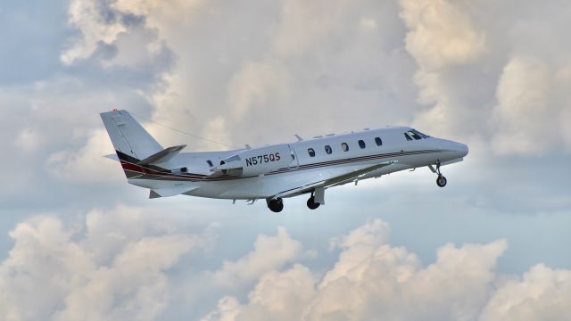 Cessna Citation Excel/XLS (N575QS) - “Execjet 575” blasting off of 09 after a quick diversion from MDW due to weather/fuel. br /br /EJA575. N575QS. 2007 Cessna 560XL Citation XLS. NetJets. KVPZ. 5/31/23. 