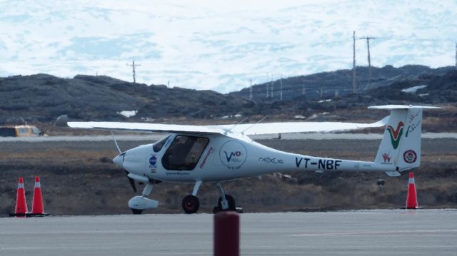 VT-NBF — - A Pipistrel Sinus 912, VT-NBF. Its a lightweight sports aircraft flying around the world. A young woman is piloting the craft named "Mahi" (great planet Earth) She began her journey in India.br /Captain Aorhi Pandit is the pilot.br /Next stop is Alaska and then on to Russia.br /The image is hazy, but can't be helped.