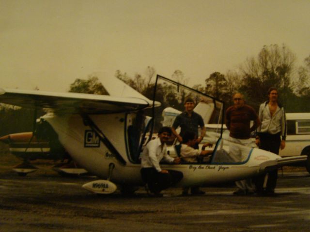 — — - Gen. Chuck Yeagers experimental aircraft at Westwego Airport with Mr. Pete R. and I in the back ground. That was one cool airplane.