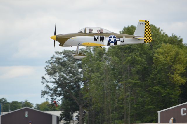 Vans RV-8 (N68AK) - Landing at Oshkosh 2013