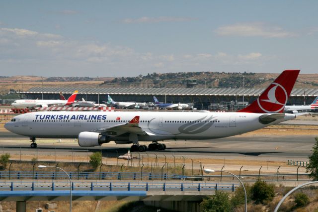 Airbus A330-300 (TC-LNG) - Taxiing to depart rwy 36L on 15-Aug-19 operating flight THY1858 to LTFM.