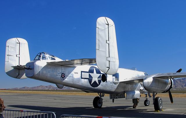 North American TB-25 Mitchell (N3675G) - N3675G 1944 North American B-25J Mitchell S/N 43-4030 "Photo Fanny" Planes of Fame Air Museumbr /br /12th Annual Apple Valley Air Showbr /br /Apple Valley Airport (APV) (KAPV)br /California, USAbr /TDelCorobr /October 12, 2013