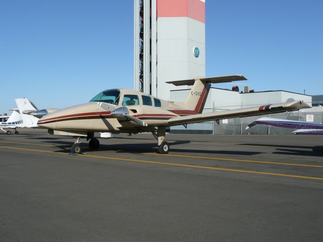 Beechcraft Duchess (C-GIXD) - This picture was taken when the a/c belonged to the Edmonton Flying Club, Edmonton, Alberta.