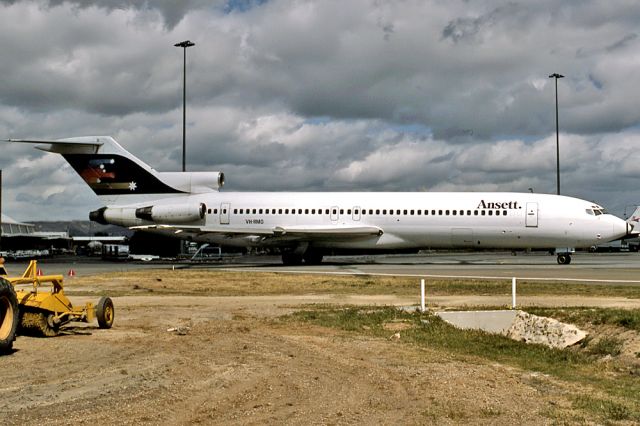 BOEING 767-200 (VH-RMO) - ANSETT AIRLINES OF AUSTRALIA- BOEING 727-277 - REG : VH-RMO (CN 22016/1566) - WEST BEACH ADELAIDE SA. AUSTRALIA - YPAD 12/10/1987 35MM SLIDE CONVERSION USING A LIGHTBOX AND A NIKON L810 DIGITAL CAMERA IN THE MACRO MODE