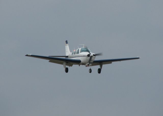 Beechcraft Bonanza (33) (N711SL) - Landing at Downtown Shreveport.