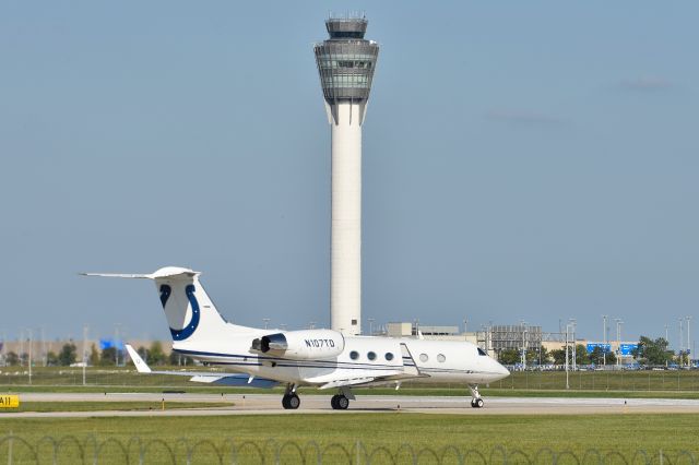 Gulfstream Aerospace Gulfstream IV (N107TD) - Bopper Airways. 5-L. 09-10-23. Possibly with Stephen Still's on board since he played at a concert at Lucas Oil stadium Friday evening and was at Colts-Jags game on Sunday.