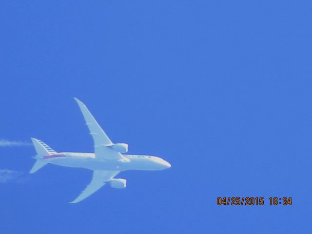 Boeing 787-8 (N801AC) - American Airlines flight 9781 from STL to PHX over Southeastern Kansas at 40,000 feet.