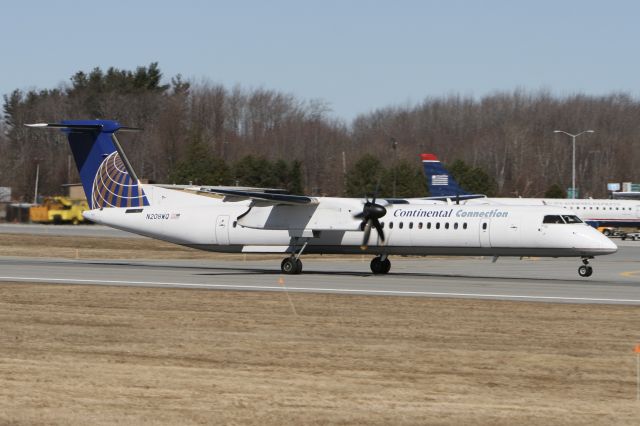 de Havilland Dash 8-400 (N208WQ) - March 16, 2010 - departed Portland, Maine 