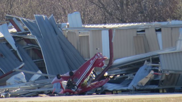 — — - On Monday, 3/6/2017, severe weather came through the Kansas city, KS and K.C. MO. area, with several tornadoes. The Olathe, Kansas area was hit with straight line winds which hit the Johnson County Executive Airport. It destroyed one hangar and damaged two others. Up to 70 airplanes were damaged, some destroyed. The airport was immediately closed that night and the following day. It finally reopened today, 3/8/17.