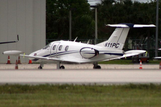 Eclipse 500 (N11PC) - Parked on the ramp on 31-Oct-17 four days after arriving from KSRQ.