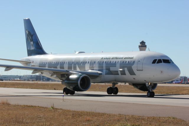 Airbus A320 (N205FR) - Taxiing to runway 8 for take off.