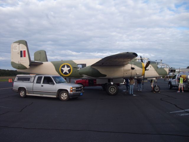 North American TB-25 Mitchell (N62163) - Commemorative Air Force working on a B-25 bomber for the Georgia Air Show