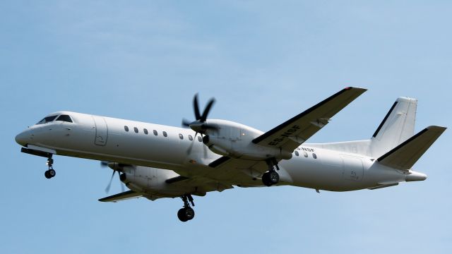 Saab 2000 (ES-NSF) - NyxAir Saab 2000 landing at Eelde airport