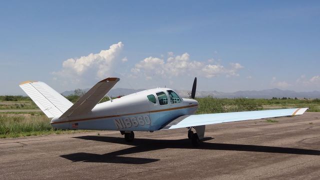 Beechcraft 35 Bonanza (N1866D) - A beautiful day in Douglas, Arizona.