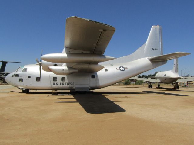 FAIRCHILD (1) Provider (54-0612) - A Fairchild C-123K "Provider" on display at March Field Air Museum. 