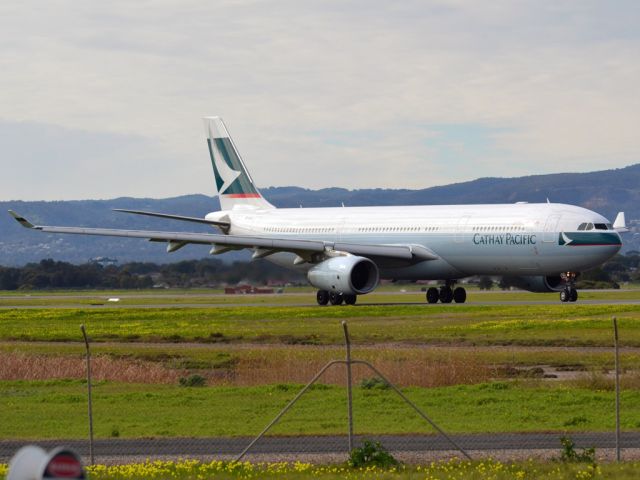 Airbus A330-300 (B-LAJ) - On taxi-way heading for take off on runway 05, for flight home to Hong Kong via Melbourne. Thursday 12th July 2012.