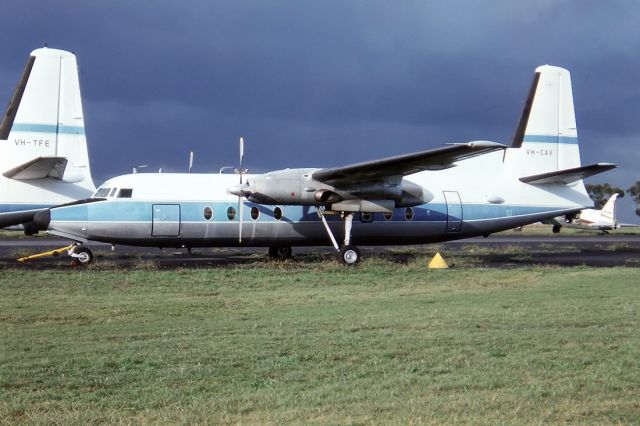 VH-CAV — - CIVIL AVIATION AUTHORITY OF AUSTRALIA FOKKER F27-100 FRIENDSHIP - REG : VH-CAV (CN 10131) - ESSENDON MELBOURNE VIC. AUSTRALIA - YMEN (15/4/1978)35MM SLIDE CONVERSION USING A LIGHTBOX AND A NIKON L810 DIGITAL CAMERA IN THE MACRO MODE.