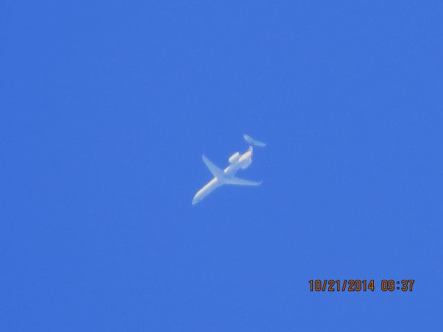 Embraer EMB-145XR (N11181) - United Express 6077 from TYS to DEN over Southeastern Kansas at 36,000 feet.