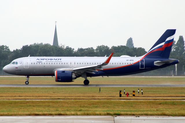 Airbus A320neo (VP-BPQ) - Departing rwy 09R on 14-Sep-21 operating flight AFL2583 to UUEE.