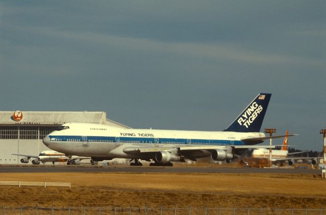 Boeing 747-200 (N749WA) - Departure at Narita Intl Airport Rwy34 on 1987/01/25