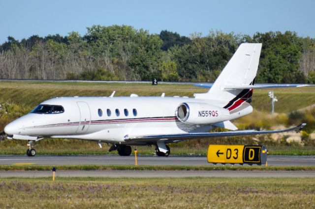 Cessna Citation Latitude (N559QS) - 2017 Cessna Citation Latitude (operating as NetJets 559) arriving into the Buffalo Niagara International Airport (BUF) from Rochester International Airport (ROC)