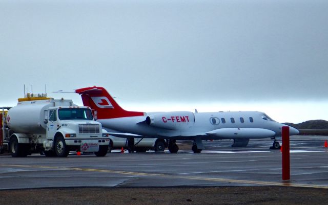 Learjet 35 — - Rain and Fog in Iqaluit, Nunavut