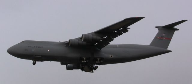Lockheed C-5 Galaxy — - A Lockheed C-5 B Galaxy lands at Gander International.