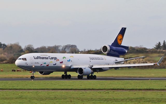 Boeing MD-11 (D-ALCH) - lufthansa cargo md-11f d-alch with special scheme (cargohumancare.com) dep shannon for cairo 28/3/17.