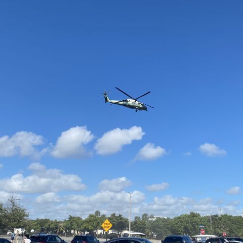 — — - Takeoff from Gulfstream Racetrack Park