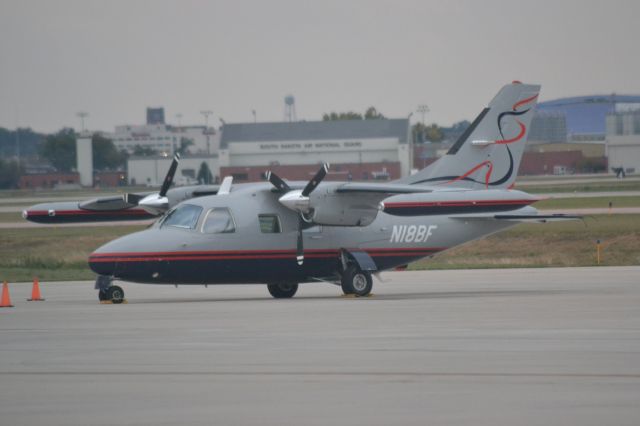 Mitsubishi MU-2 (N18BF) - N18BF sitting on the West GA Tarmac in Sioux Falls SD