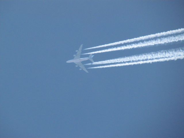 Airbus A380-800 — - Korean Air flight 36 flying north over southern Ohio at 36,000 feet