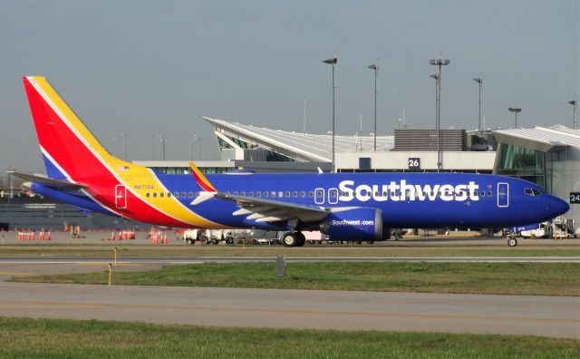 Boeing 737 MAX 8 (N8715Q) - 737 MAX 8 at BUF! This was my 1st time seeing one of these.