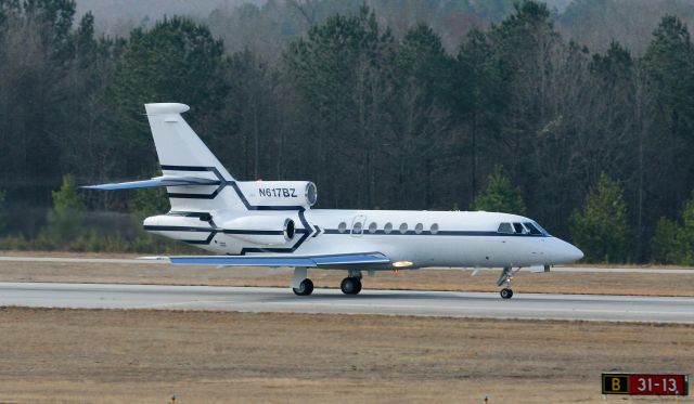 Dassault Falcon 50 (N617BZ) - 2005 Dassault-Mystere Falcon 50 rolls down runway 31 at Falcon Field-Peachtree City, Ga.