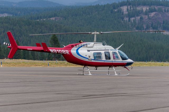 Bell JetRanger (N910BR) - Bell 206 resting at a stand (29 July, 2021)