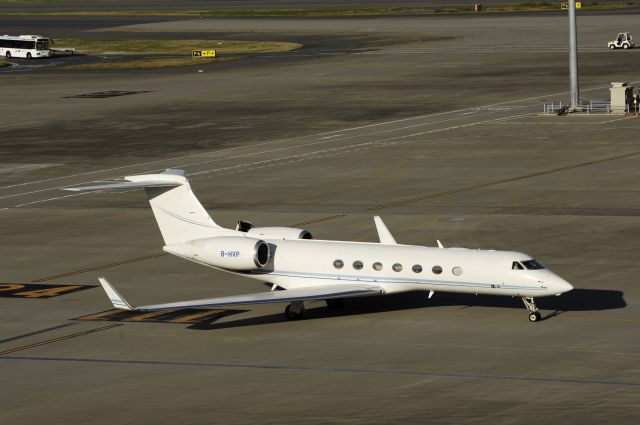 Gulfstream Aerospace Gulfstream V (B-HVP) - In to Spot at Tokyo Haneda-Intl Airport on 2014/11/4