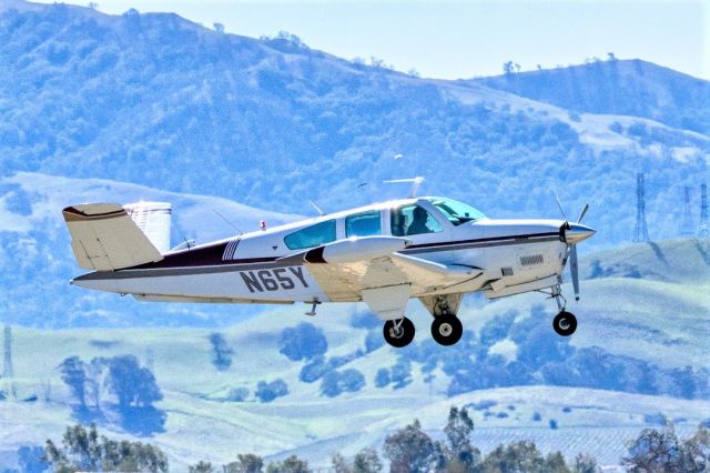 Beechcraft 35 Bonanza (N65Y) - Beechcraft Bonanza V35B over Livermore Municipal Airport (CA).March 2021