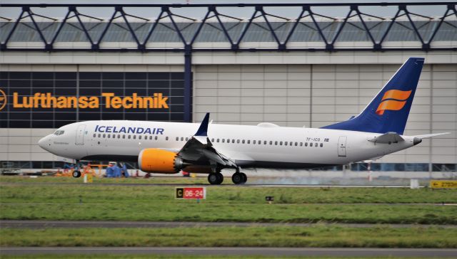 Boeing 737 MAX 8 (TF-ICO) - icelandair b737max-8 tf-ico landing at shannon from reykjavik 11/10/19.