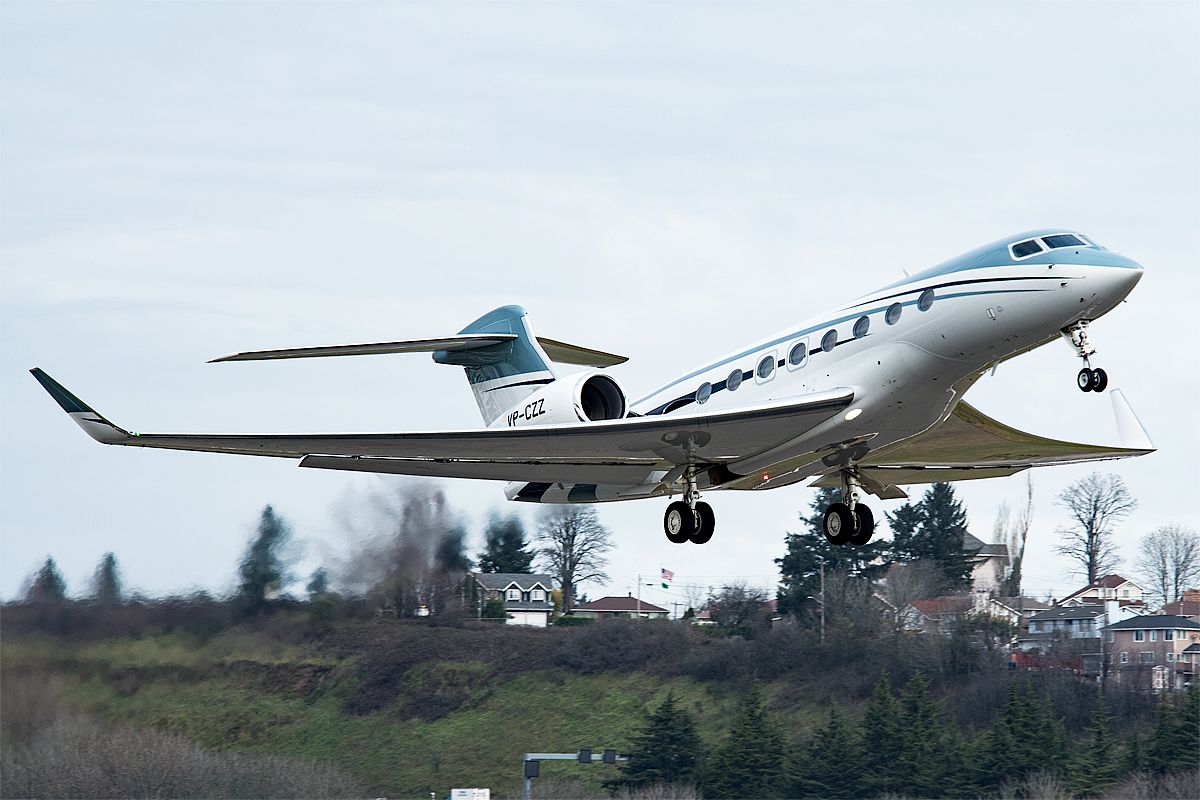 Gulfstream Aerospace Gulfstream G650 (VP-CZZ) - "Rockstar 51" departs for Hong Kong