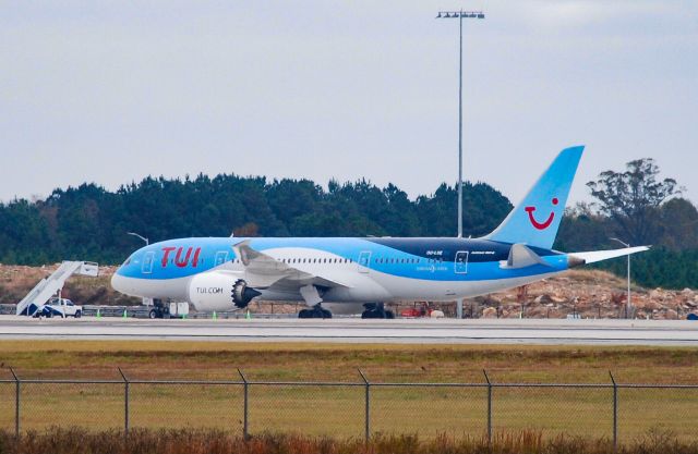 OO-LOE — - A rare 787 at GSP operating as a cargo flight from FRA.  11/7/20.