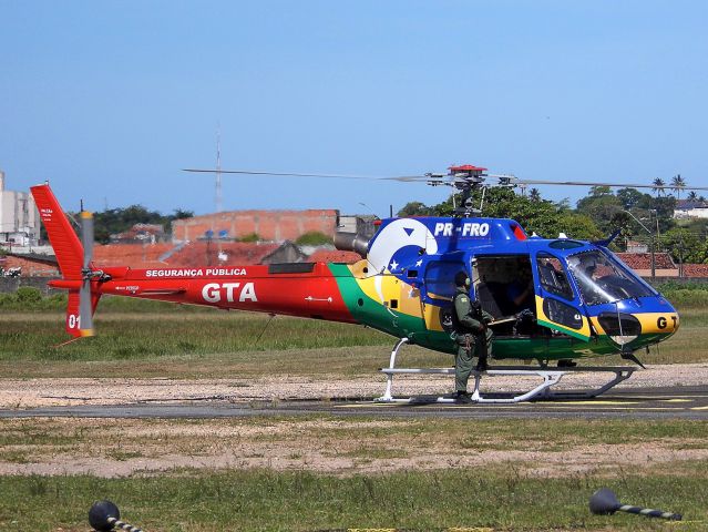 Eurocopter AS-350 AStar (PR-FRO) - Após pouso em SISG