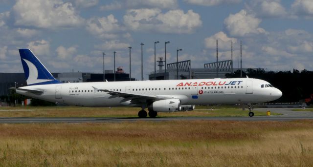 Airbus A321 (YL-LDR) - AnadoluJet A321-231 YL-LDR running on rwy 18 for flight VF36 to SAW, nearly 40 minutes late. Wow, AJet has got one plane from Latvia. Photo made 14.07.2024, 14:43.