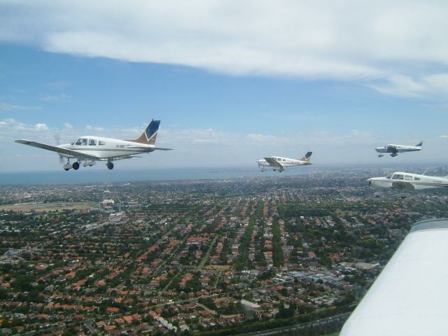 Piper Cherokee (VH-UMB) - Formation Flying - Royal Victorian Aero Club. Melbourne Australia