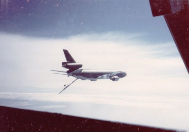 Cessna Skyhawk (N91712) - Receiver air refueling with another KC-10