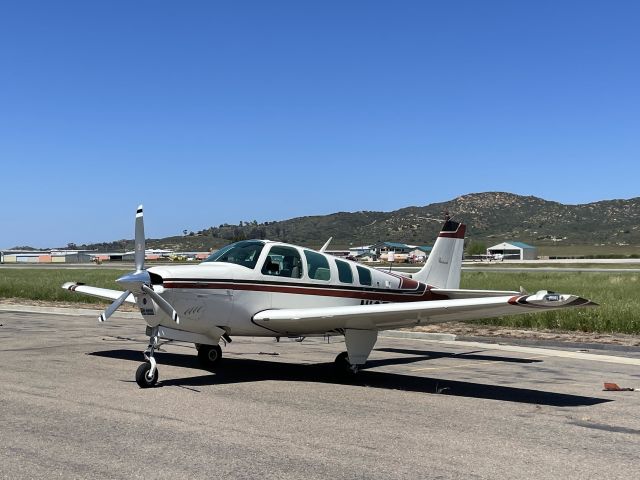 Beechcraft Bonanza (36) (N1050T) - On the ramp at Ramona